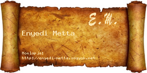 Enyedi Metta névjegykártya